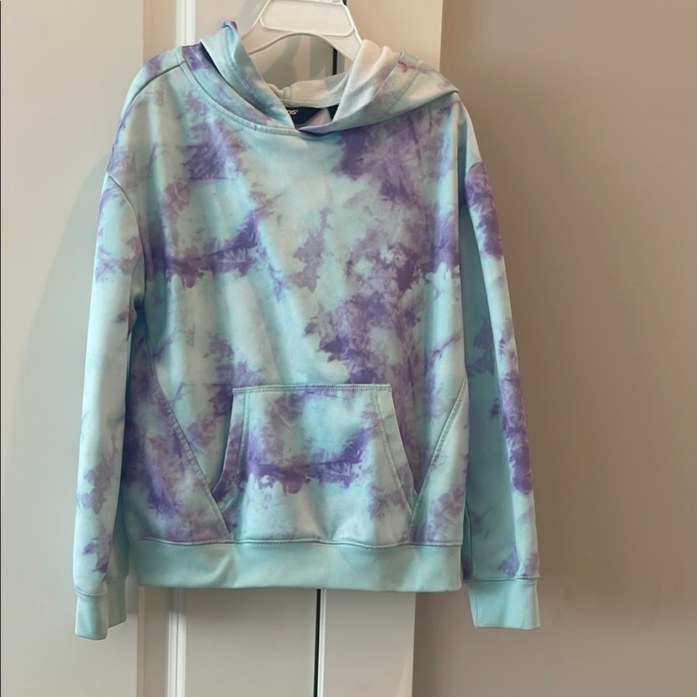 Tie-Dye Hoodie in Blue and Purple